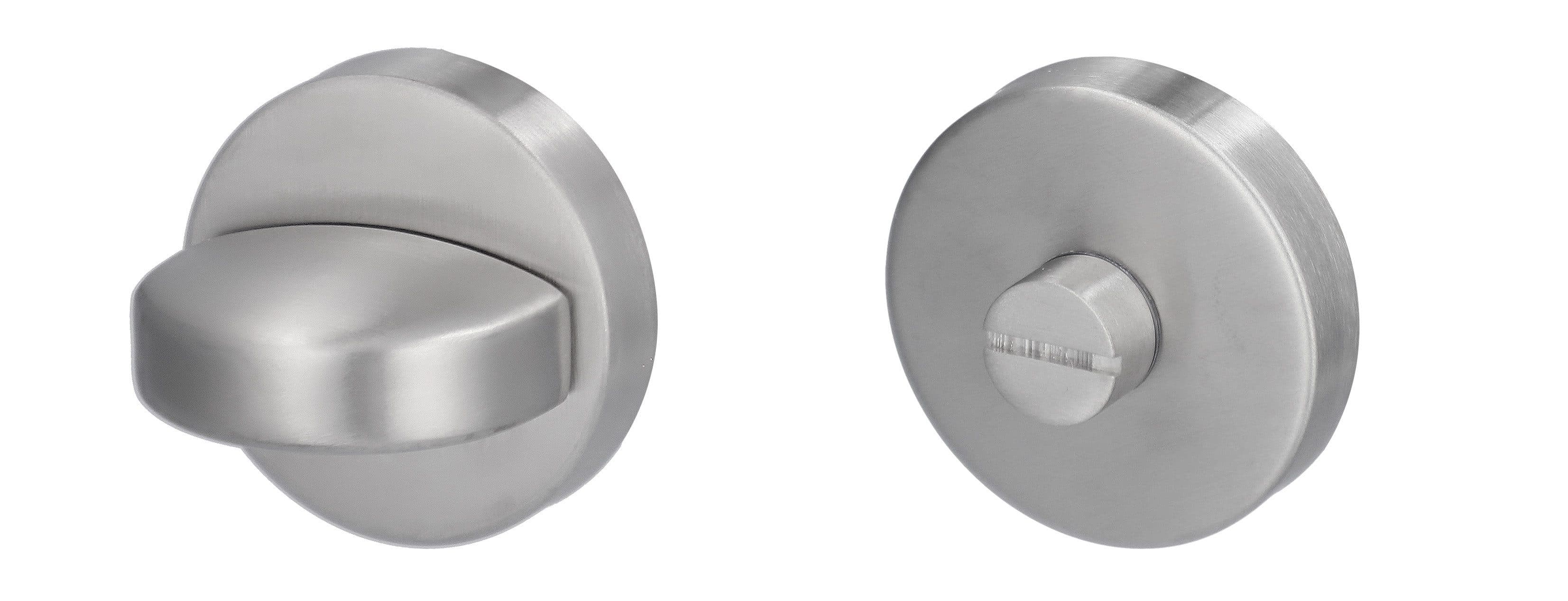 Alpertec WC-Rosette mit Sperrriegel, Edelstahl satiniert, Ø 52mm - Bild 2