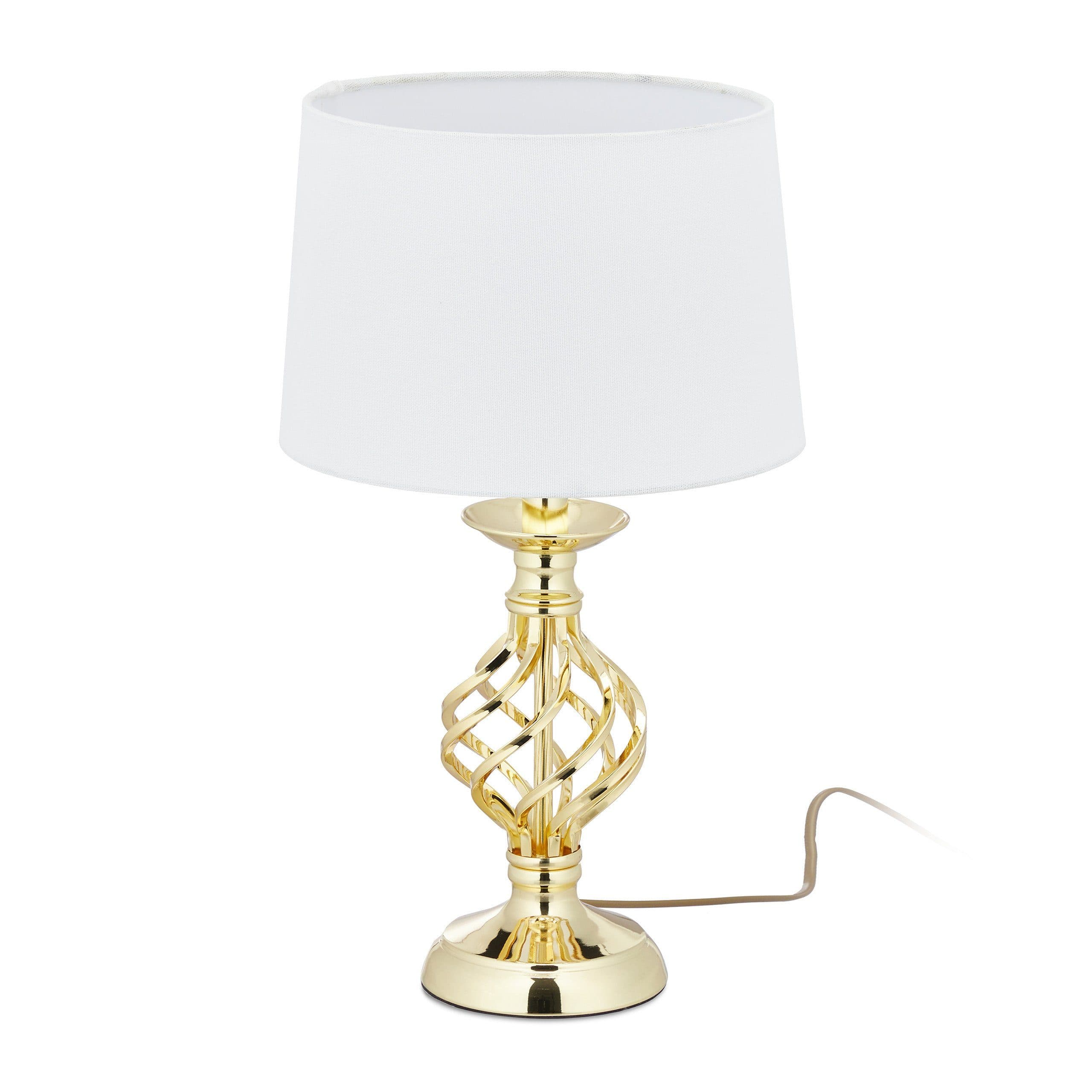 relaxdays Tischleuchte Modern Dimmbar Touch Gold Weiß - Bild 2