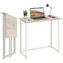 NAIMP Schreibtisch faltbar Eiche-Farbe Klapptisch Arbeitstisch Bürotisch Bild 2