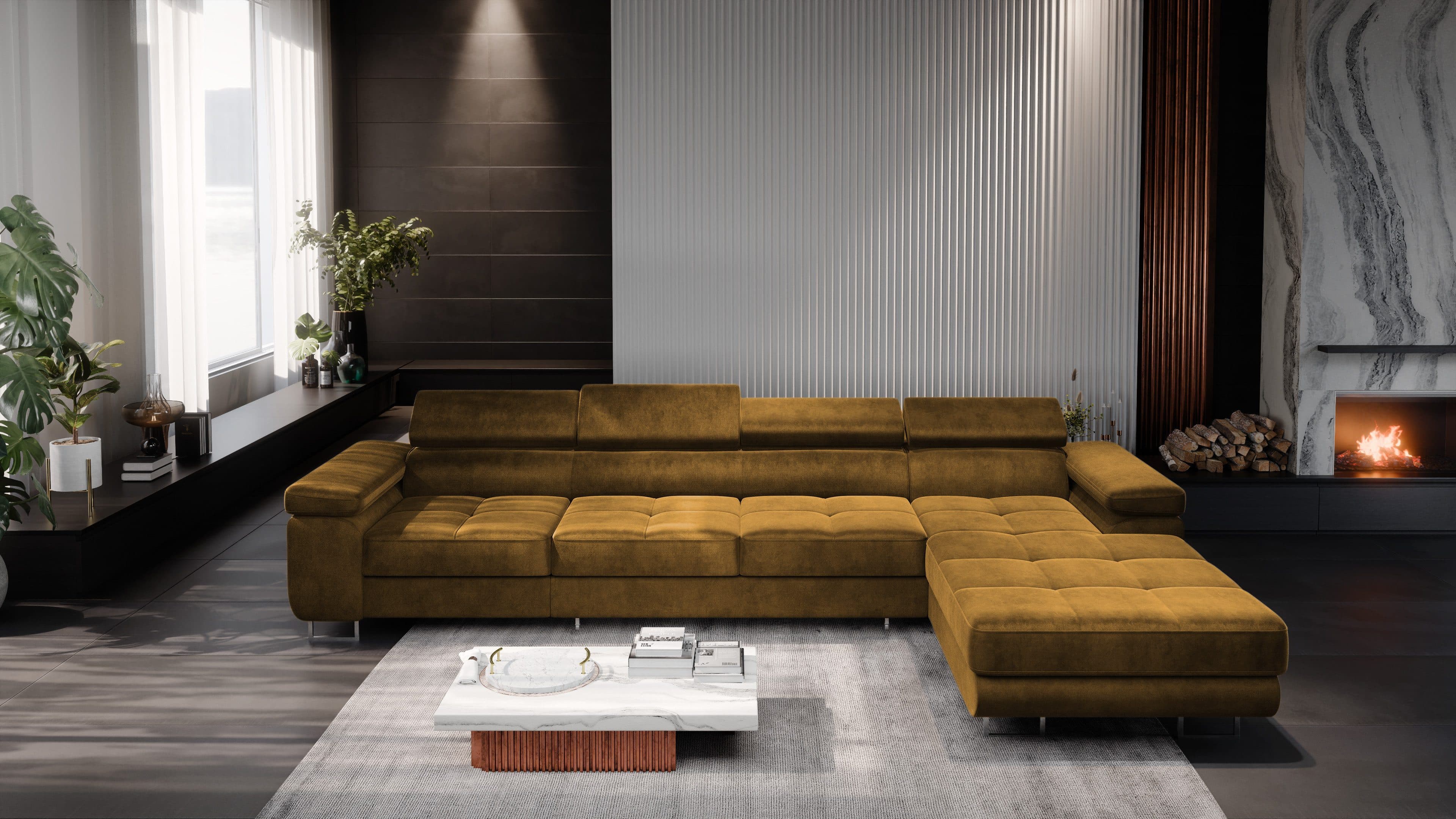 Muffo Ecksofa Alonzo Maxi mit Schlaffunktion & Stauraum - Bild 2