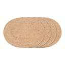 House Nordic Plaid Bombay Platzsets oval, Set von 4 Natur Bild 2