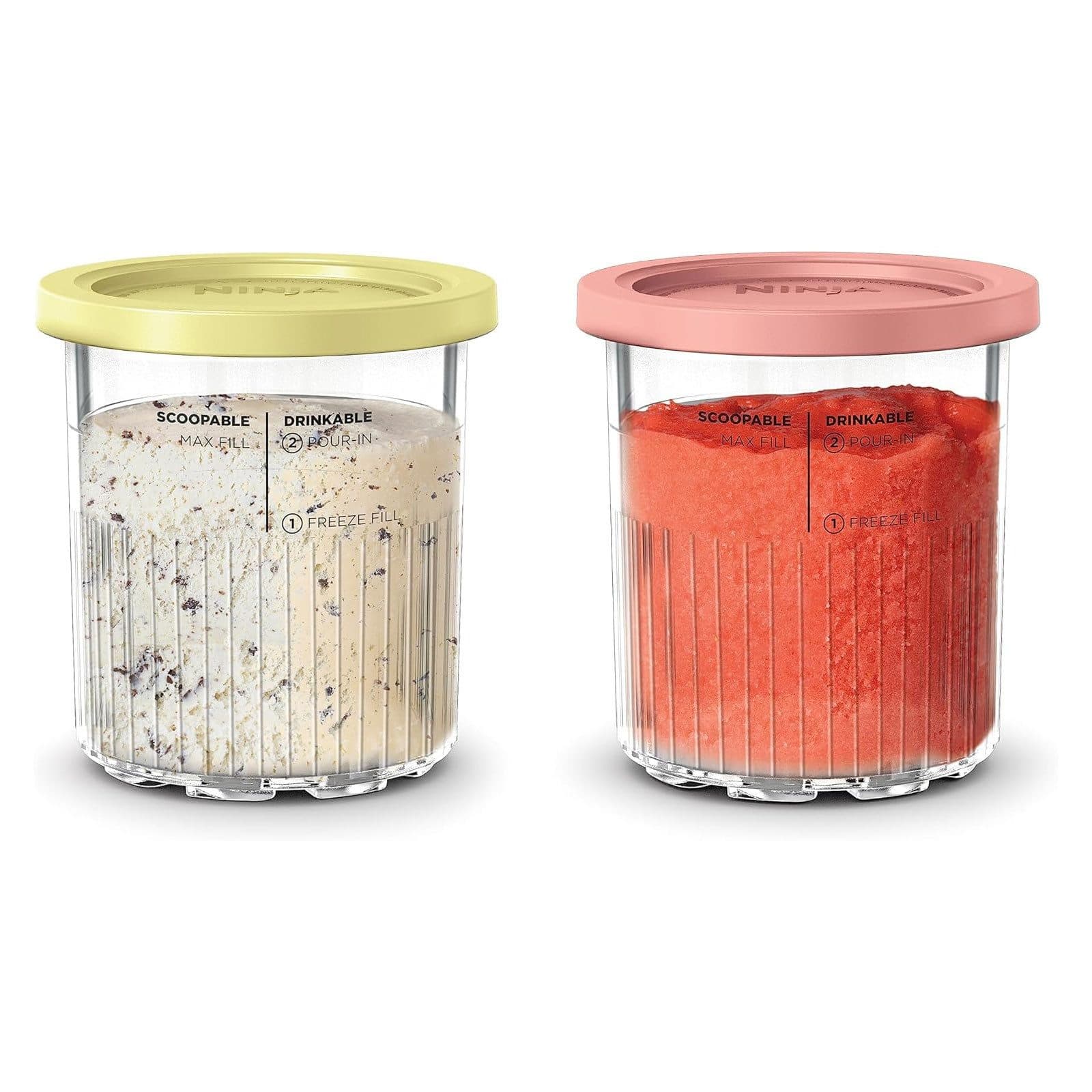 NINJA Eisbereiteraufsatz Dessert-Behälter Transparent Rosa/Gelb