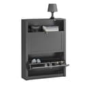 SoBuy Schuhschrank FSR87 Schwarz/Weiß mit 2 Klappen Bild 2