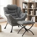 TLGREEN Loungesessel mit klappbarem Fußhocker, ergonomisch Relaxsessel Bild 2