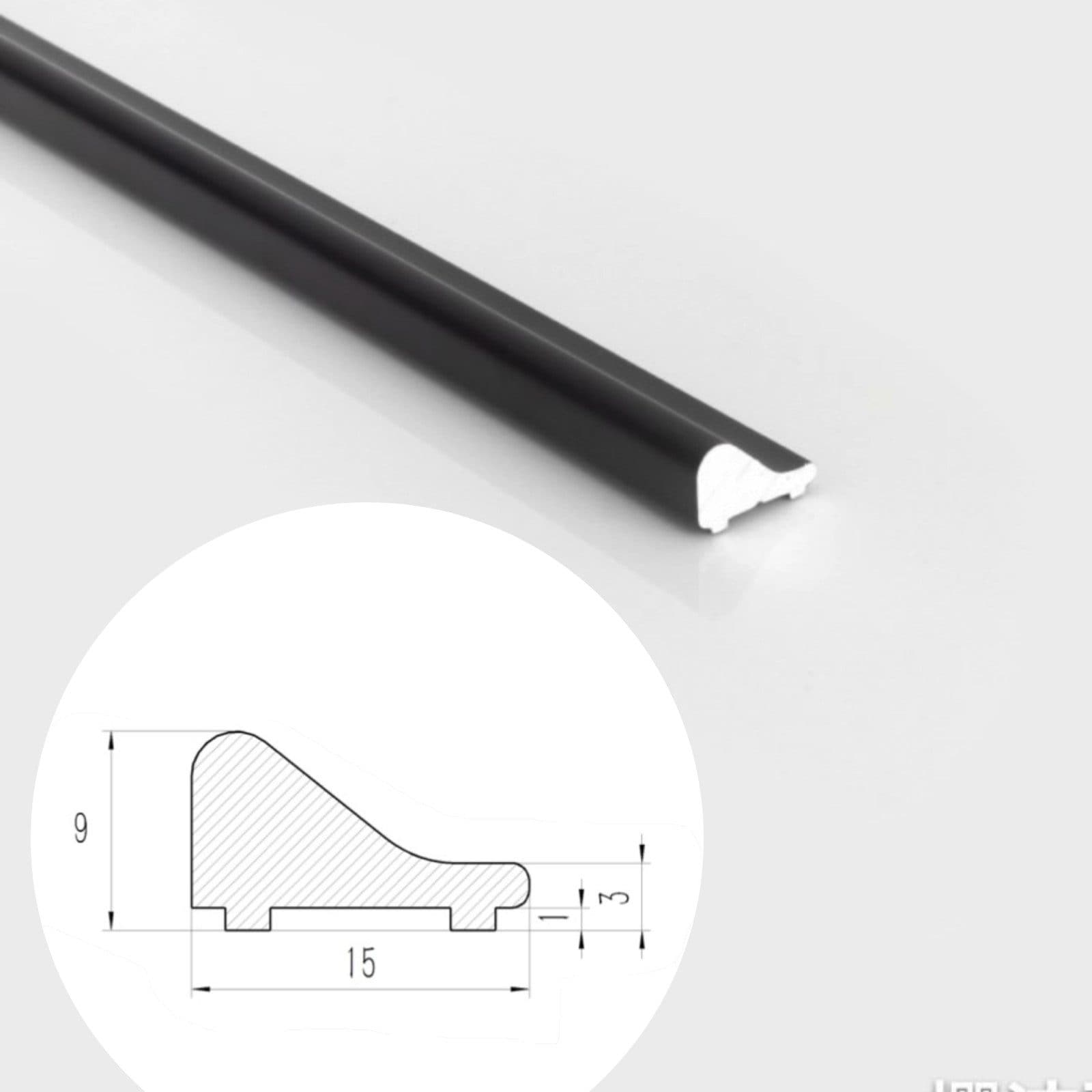 WITEN&NOCK Duschdichtung Aluminium Schwarz 100 cm - Bild 2