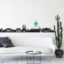 Werder Bremen Wandtattoo Fußball Skyline Logo Schwarz Selbstklebend Bild 2