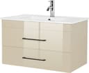 WELLTIME Waschtisch Florenz mit Waschbecken Cashmere Hochglanz Bild 2
