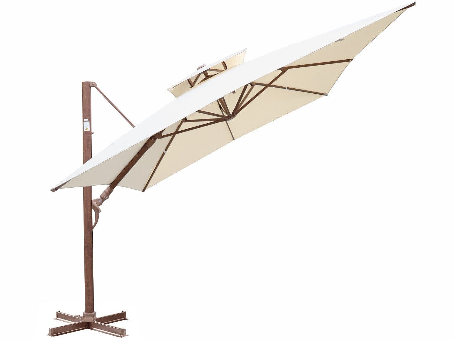 Gardissimo Ampelschirm Marbella 300x400 cm natur Holz Optik mit Ständer - Bild 2