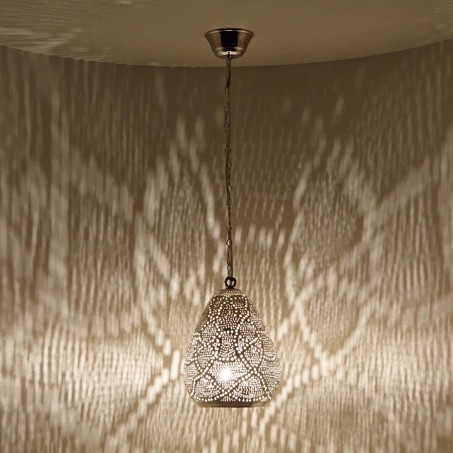Casa Moro Hängeleuchte Saham Silber Orientalisch Messing - Bild 2
