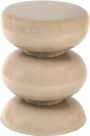 Beistelltisch PAROLI Creme Glänzend Eisen Bild 2