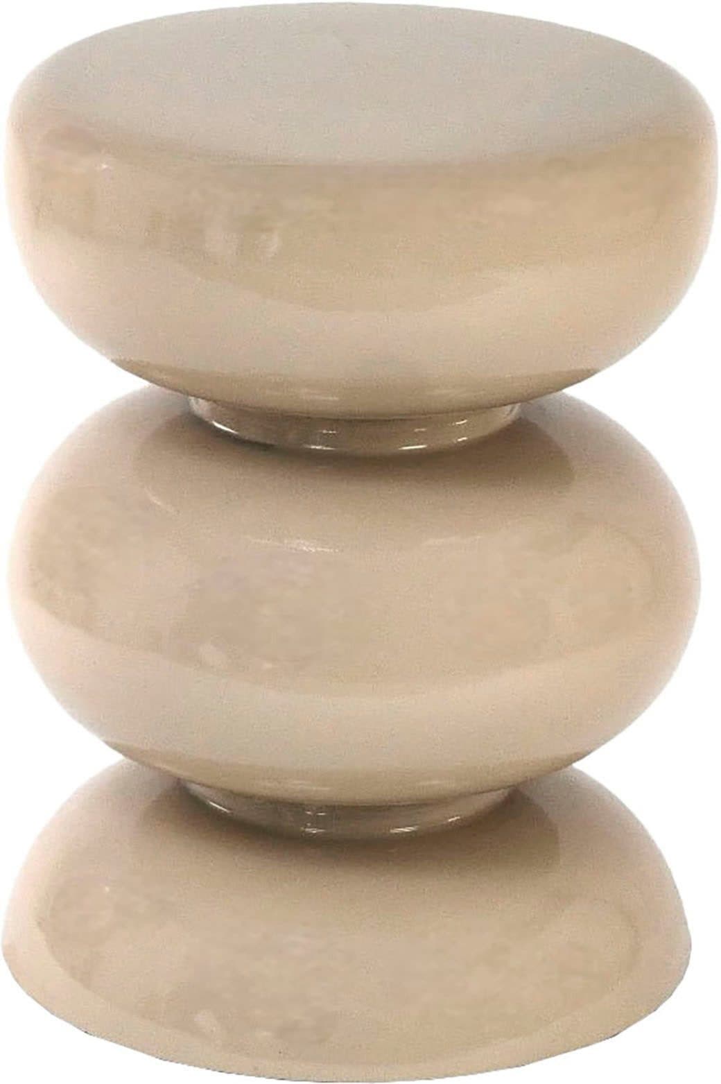 Beistelltisch PAROLI Creme Glänzend Eisen - Bild 2