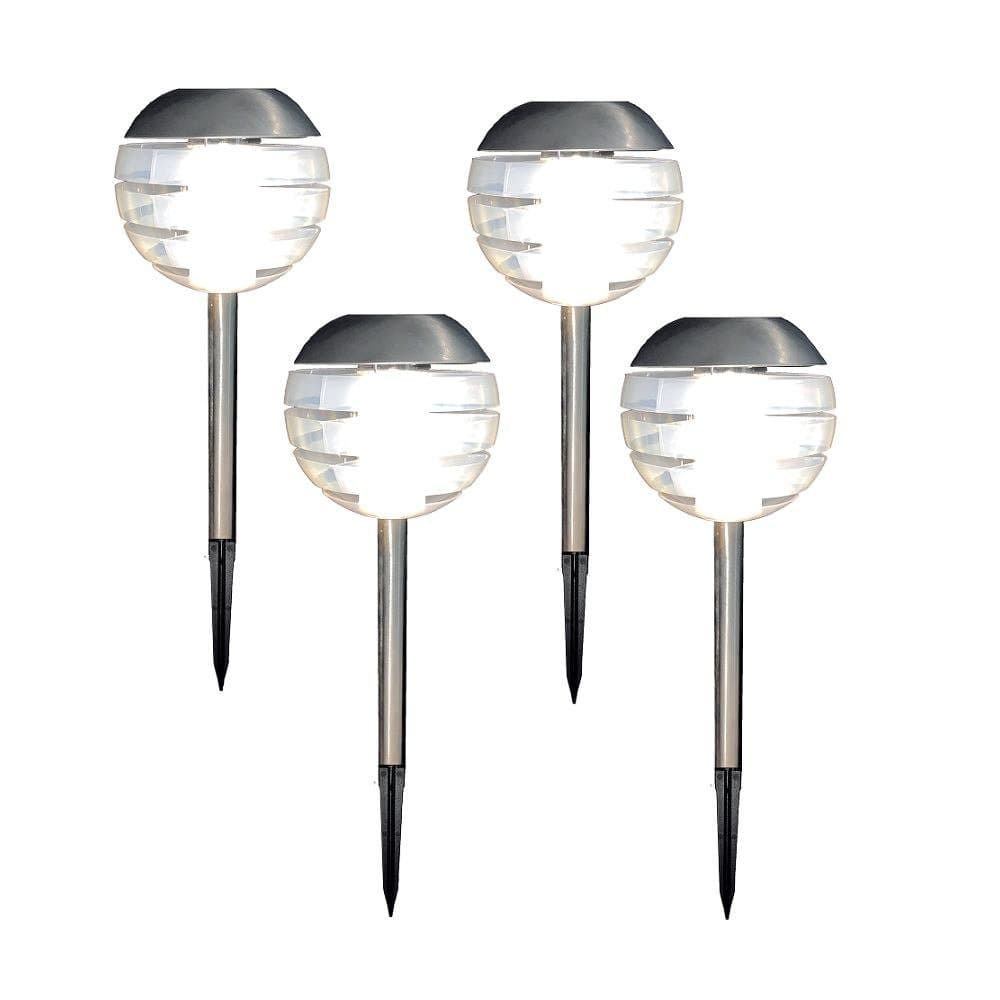 Seasonals LED Solarstäbe "Ufo" 4er Set Warmweiß Silber - Bild 2