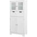 COSTWAY Badschrank mit Schublade, verstellbarem Regal, weiß 128cm Bild 2