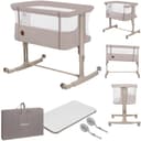 Lionelo Baby-Reisebett AURORA 3-in-1 Beistellbett Grau Beige Bild 2