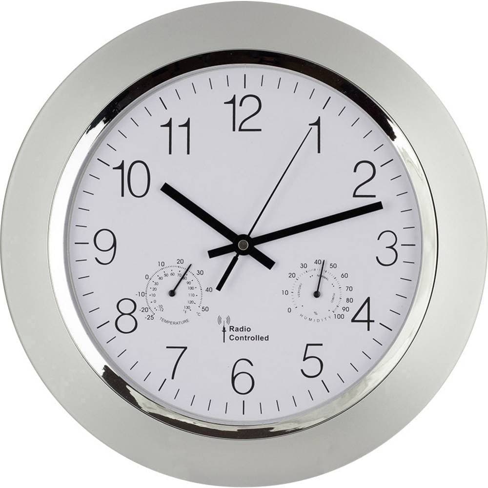 EUROTIME Funk-Wanduhr mit Thermo- und Hygrometer 56004 - Bild 2