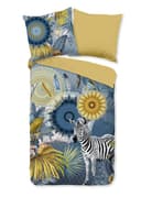 Traumschloss Satin Bettwäsche 2-teilig Baumwolle Blau Gelb Mandala Zebra Bild 2