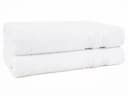Hammetex 2er Set Badetücher 70x140 cm Weiß 100% Baumwolle Bild 2