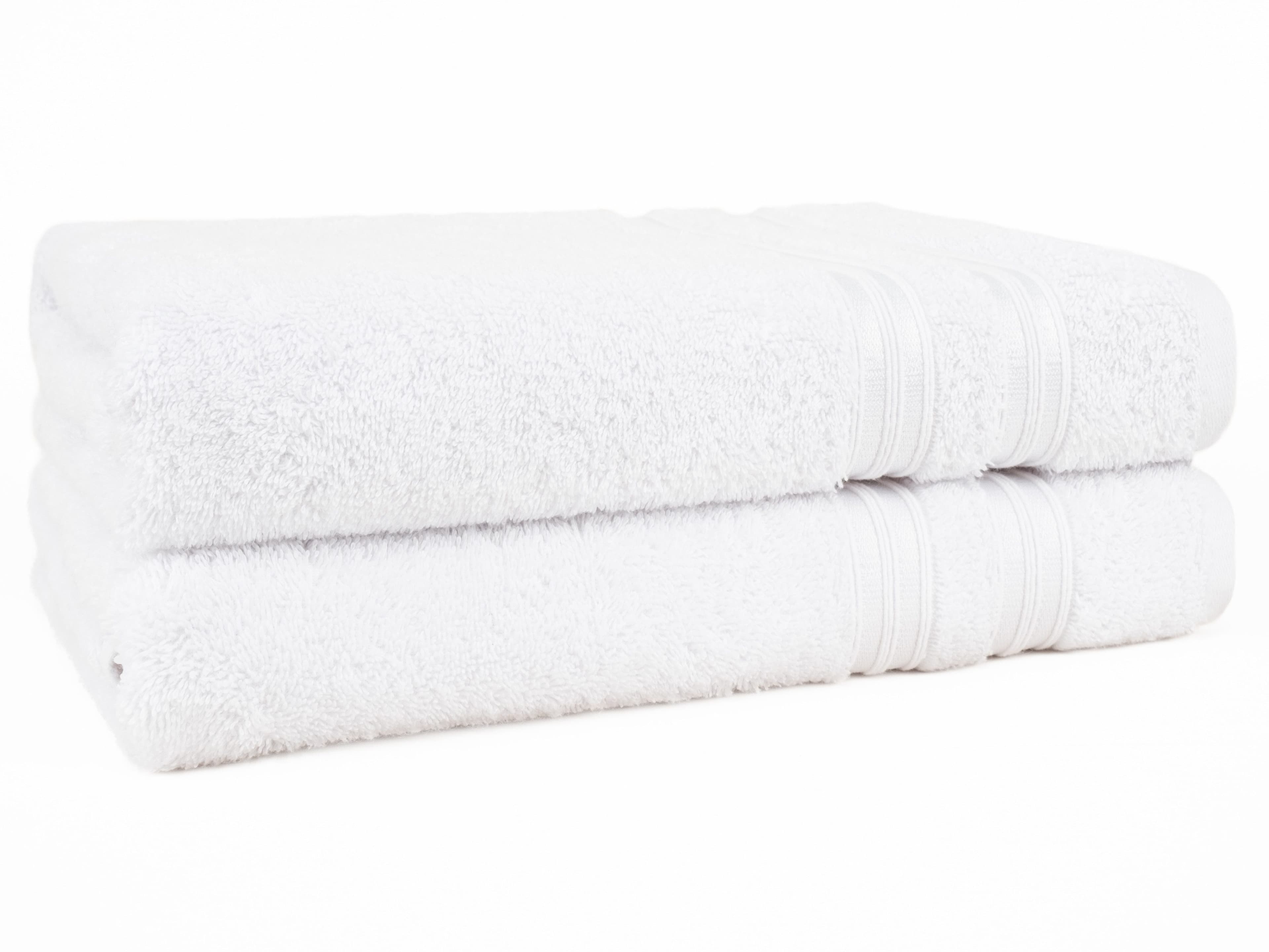 Hammetex 2er Set Badetücher 70x140 cm Weiß 100% Baumwolle - Bild 2