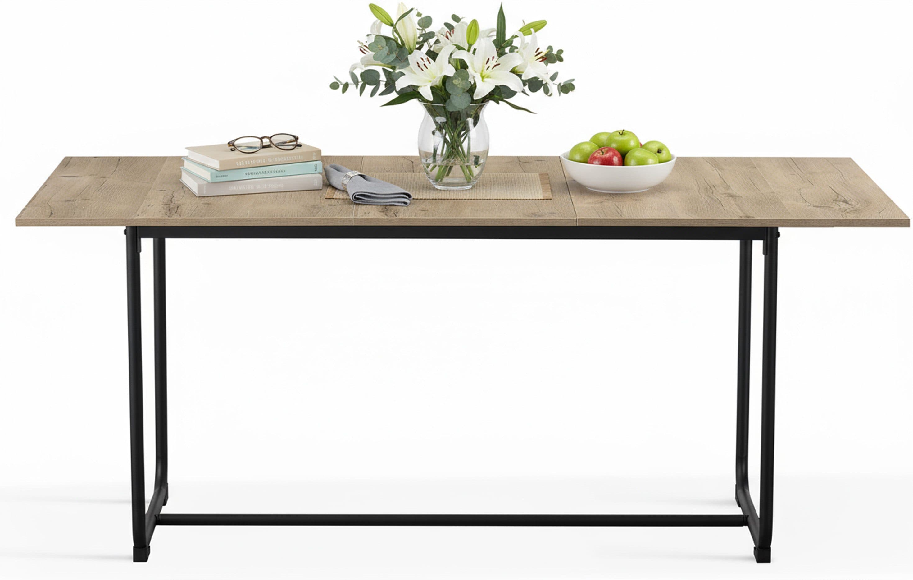 B&D home Esstisch LIO Metallgestell Schwarz oder Weiß Ausziehbar 4-6 Personen - Bild 2