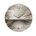 Kreative Feder Wanduhr Silverline Naturholz Ø 30cm Silber Bild 2