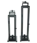 Dekoleidenschaft Kerzenlaterne Modern Black Metall 2er Set Bild 2