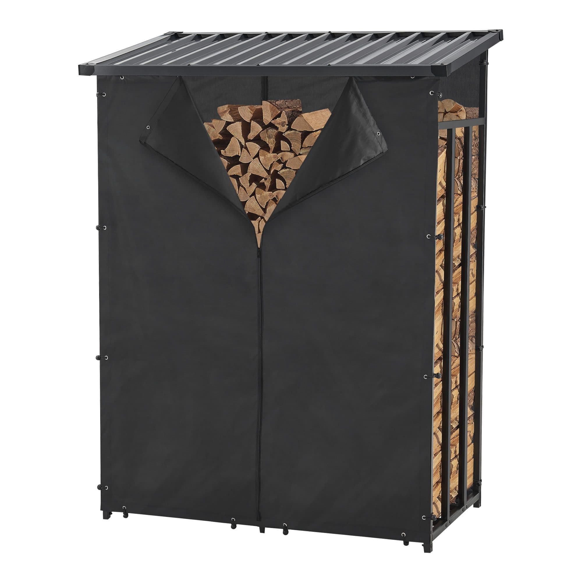 casa.pro Kaminholzregal Yakutat Schwarz - Bild 2