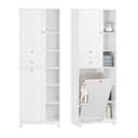 SoBuy Badkommode BZR104 Weiß Hochschrank mit Schubladen Bild 2