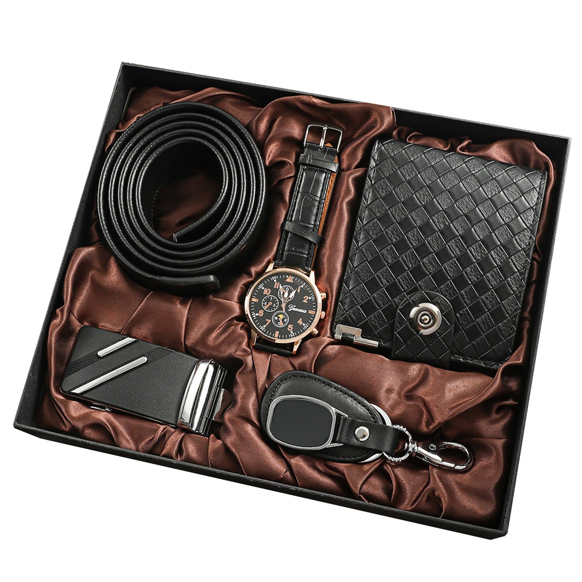 Luckice Geschenkset für Herren mit Uhr, Gürtel, Geldbörse & Schlüsselanhänger - Bild 2