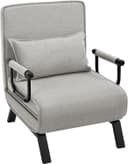 Woltu Schlafsofa 3-in-1 Schlafsessel Grau mit Bettfunktion Bild 2