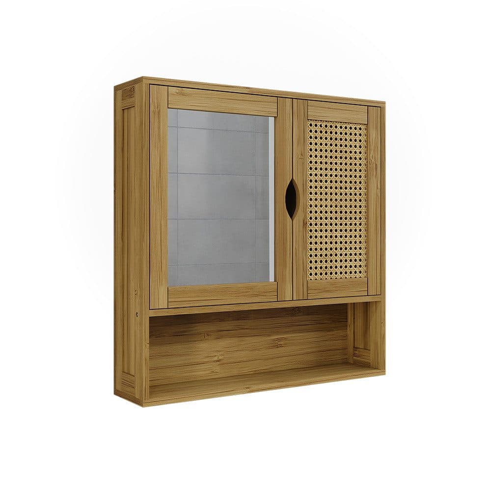Vicco Badezimmerspiegelschrank Liora Bambus Rattan Spiegel - Bild 2