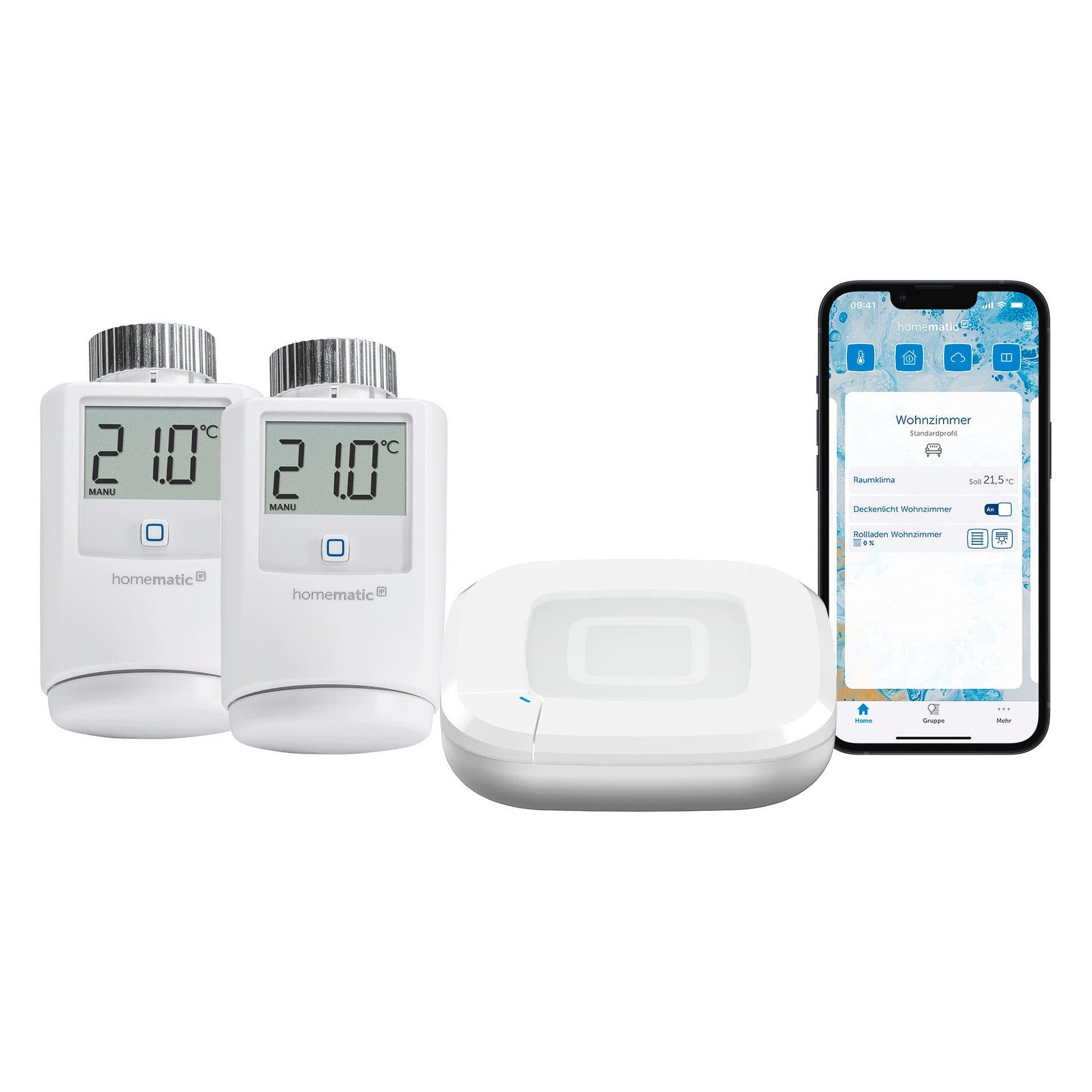 Homematic IP Heizkörperthermostat Starter Bundle für 2 Heizkörper Weiß