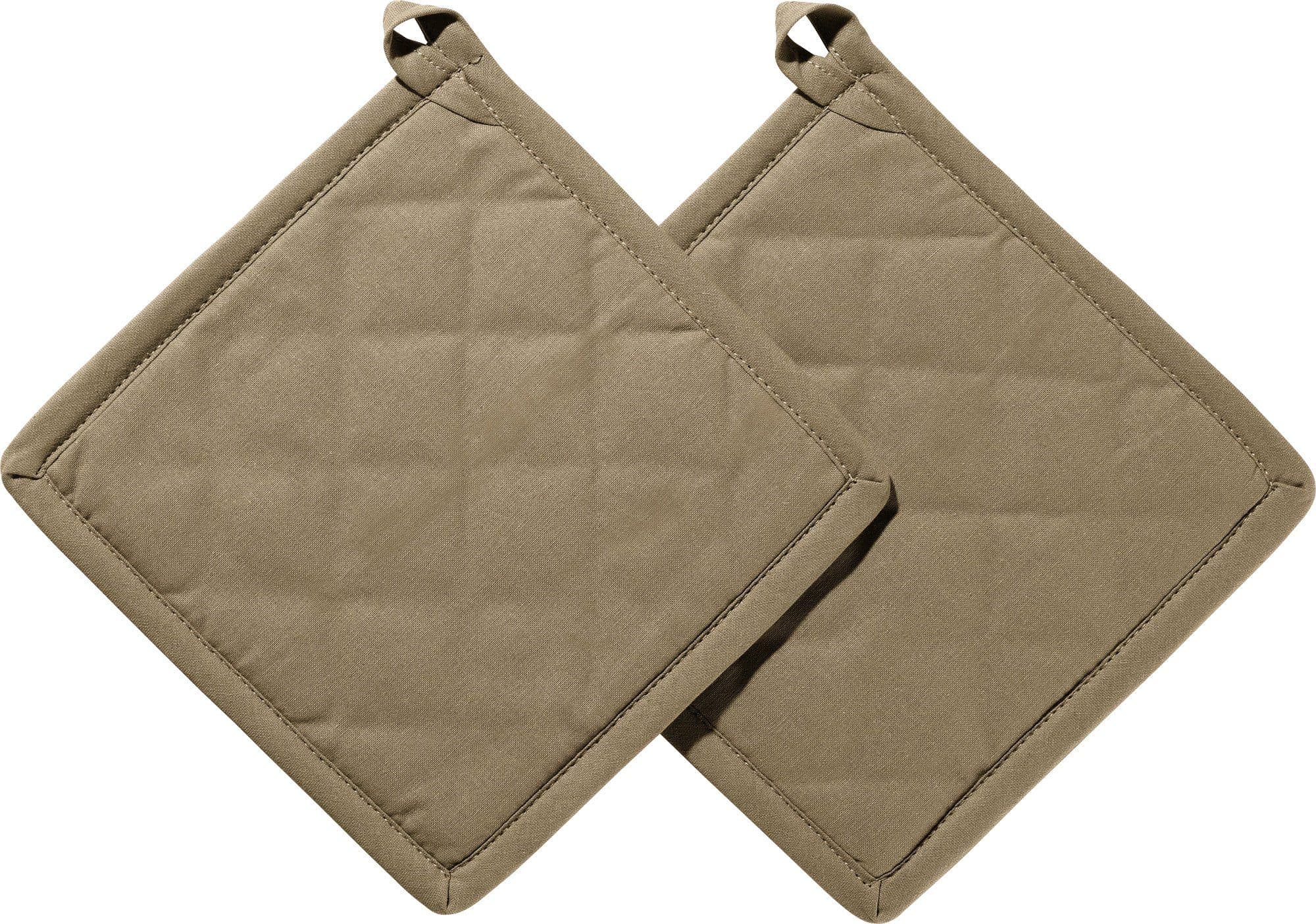 REDBEST Topflappen "Seattle" 2er-Pack Uni Braun Baumwolle