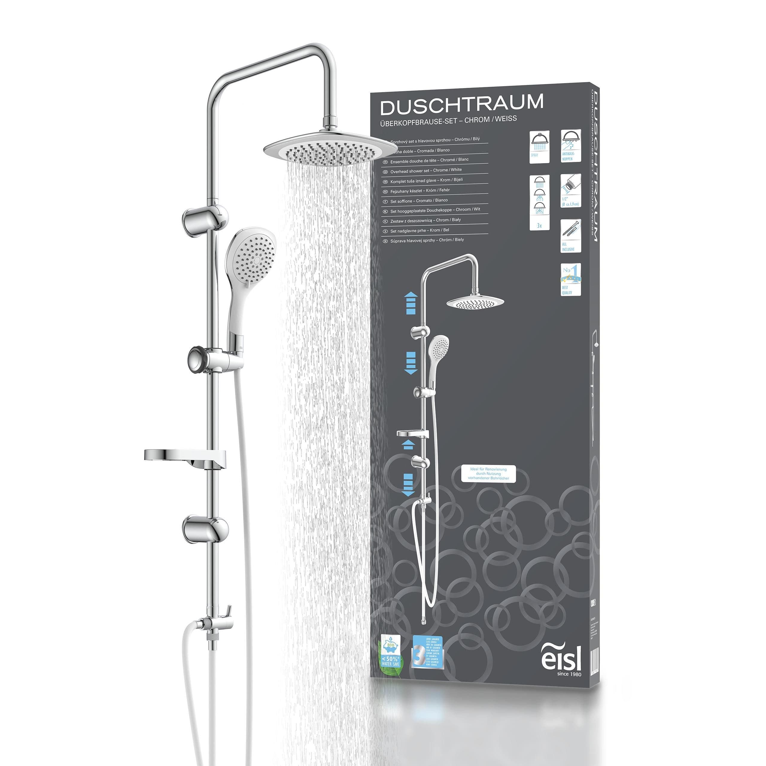 EISL Brausegarnitur DUSCHTRAUM 2-in-1 Duschsystem Weiß Chrom - Bild 2