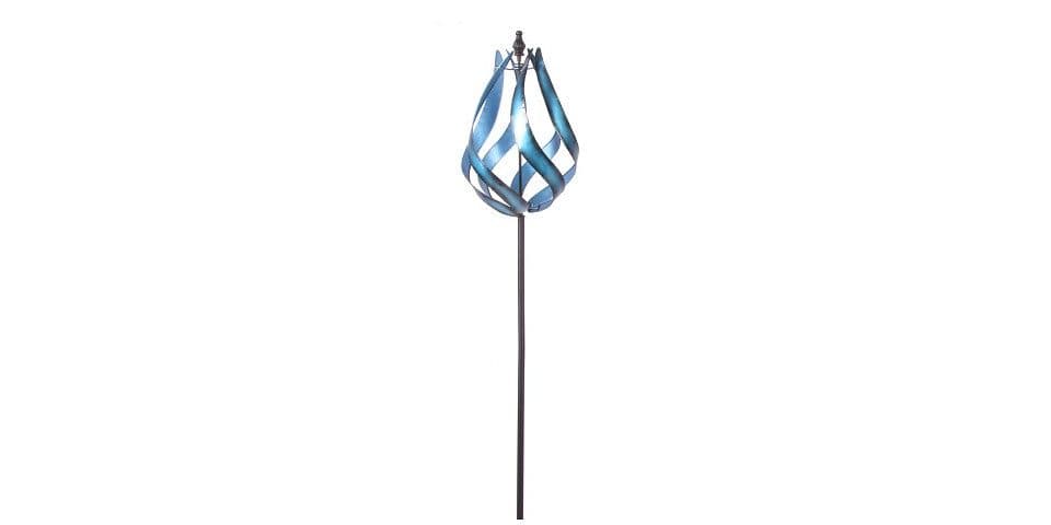 Trend Line Gartenstecker Metall Windrad Blau 140 cm