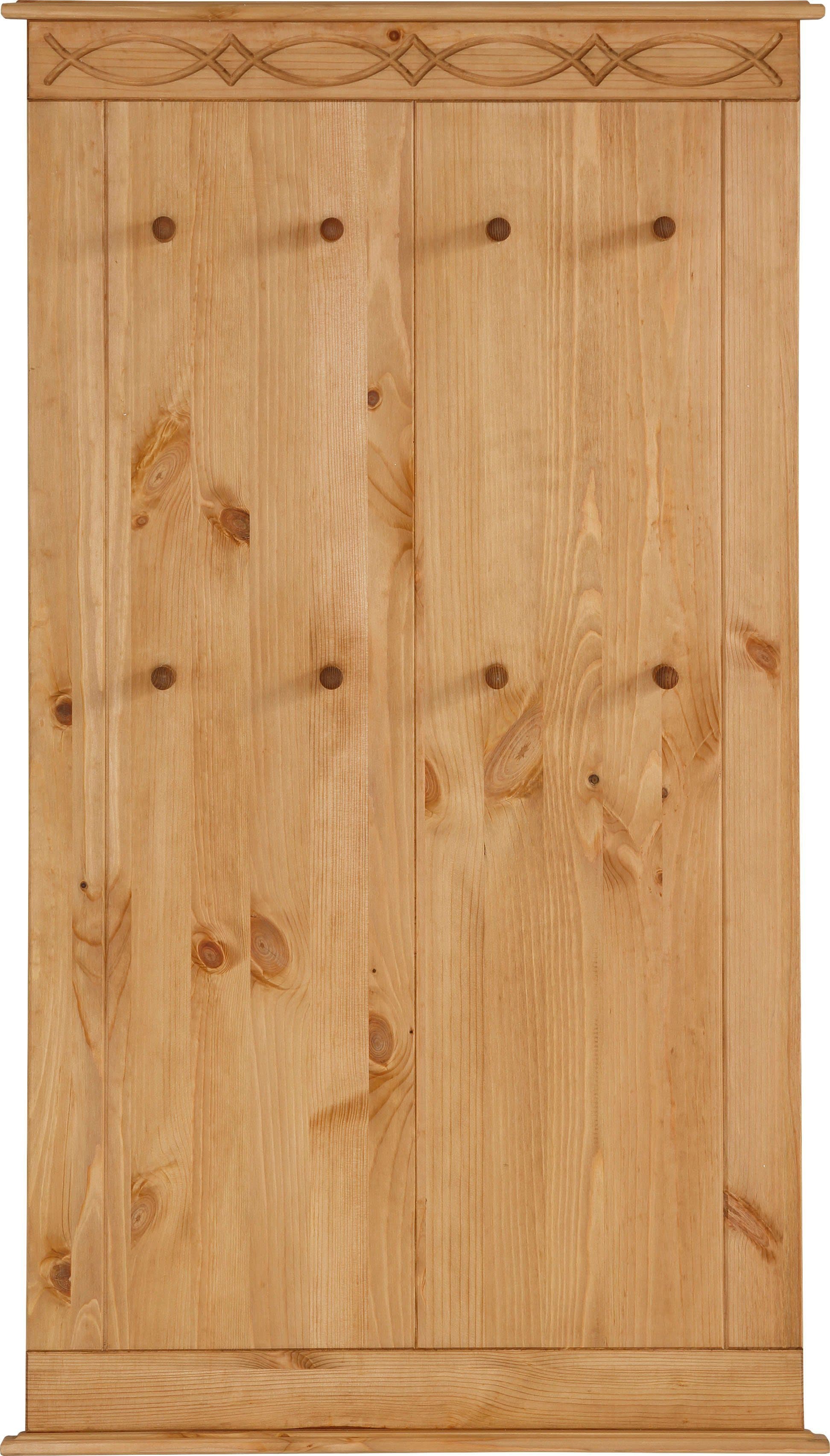 OTTO HOME Indra Garderobenpaneel Beige Natur Massivholz 8 Haken - Bild 2