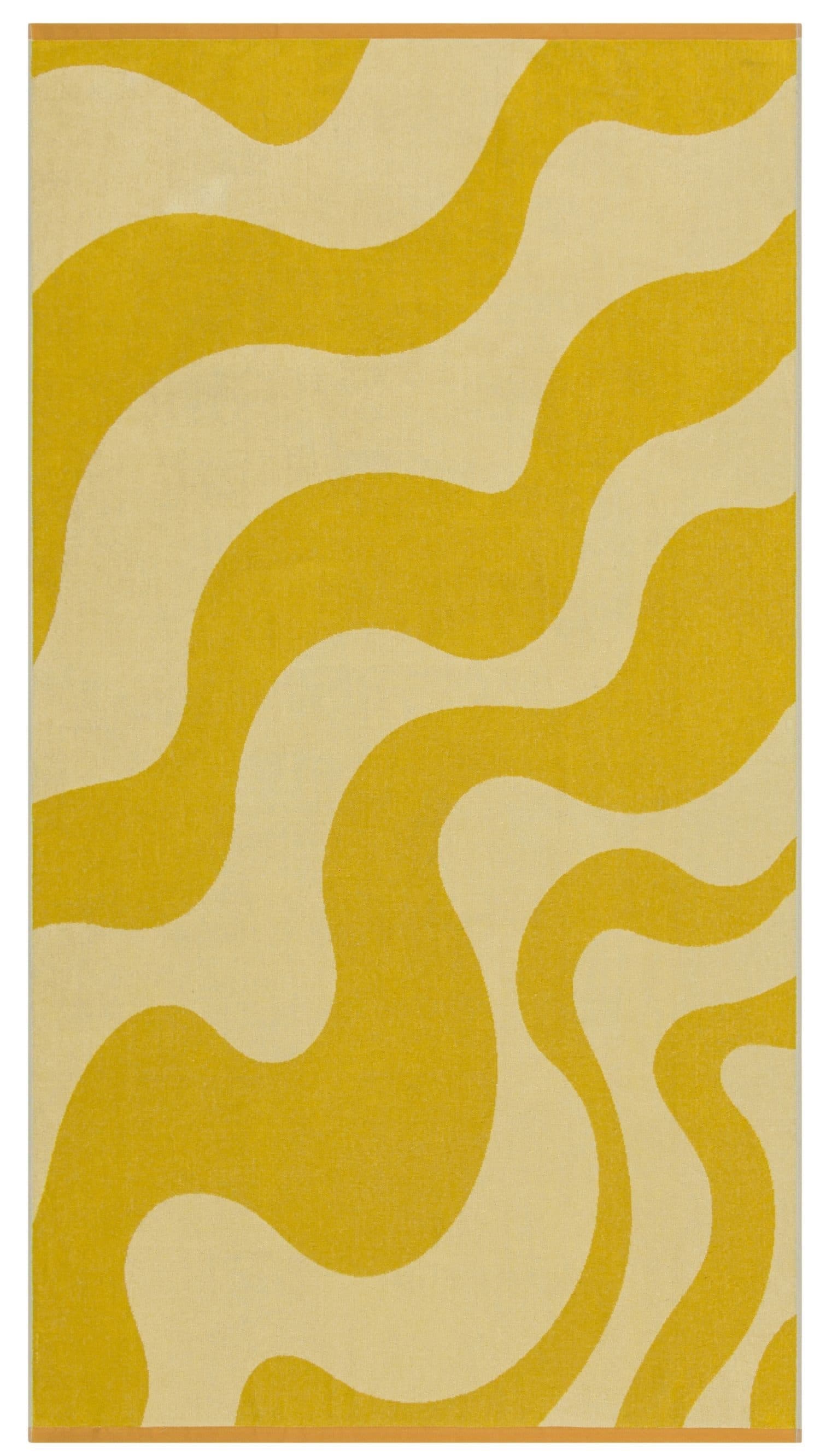 DAVID FUSSENEGGER Strandtuch Frottee Playa 'Retro Waves' Hellgelb - Bild 2