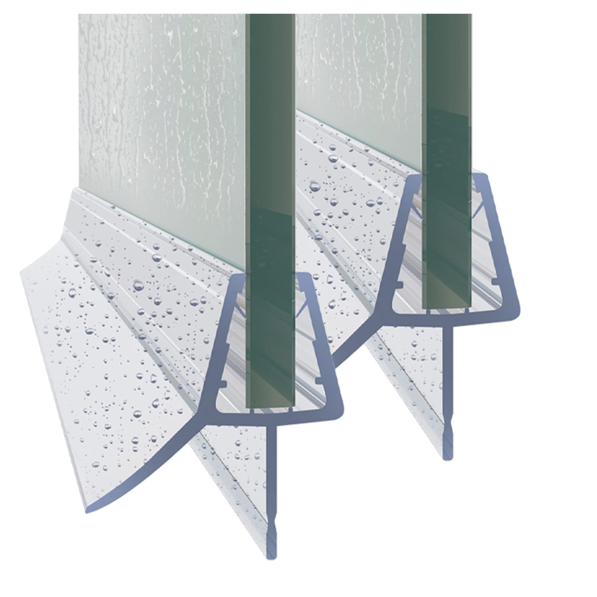 Boromal Duschdichtung 2x 100cm PVC Wasserabweiser für 5-8mm Glas - Bild 2