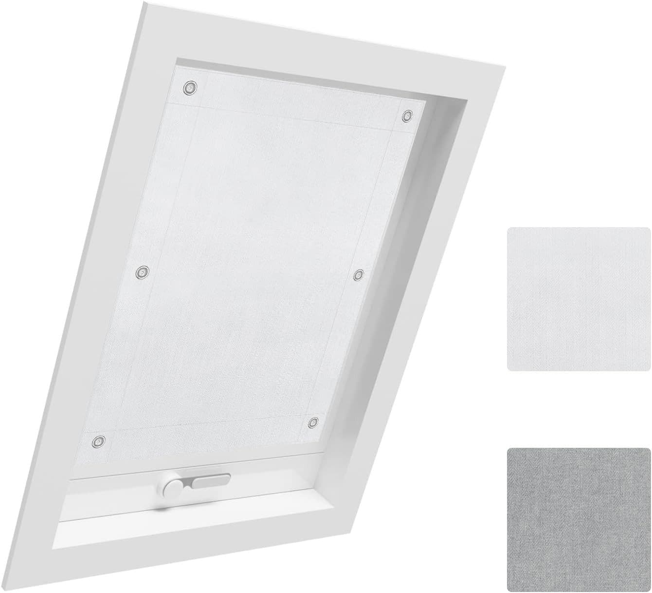 Woltu Dachfensterrollo Thermorollo Grau/Beige/Schwarz Ohne Bohren Mit Saugnapf - Bild 2