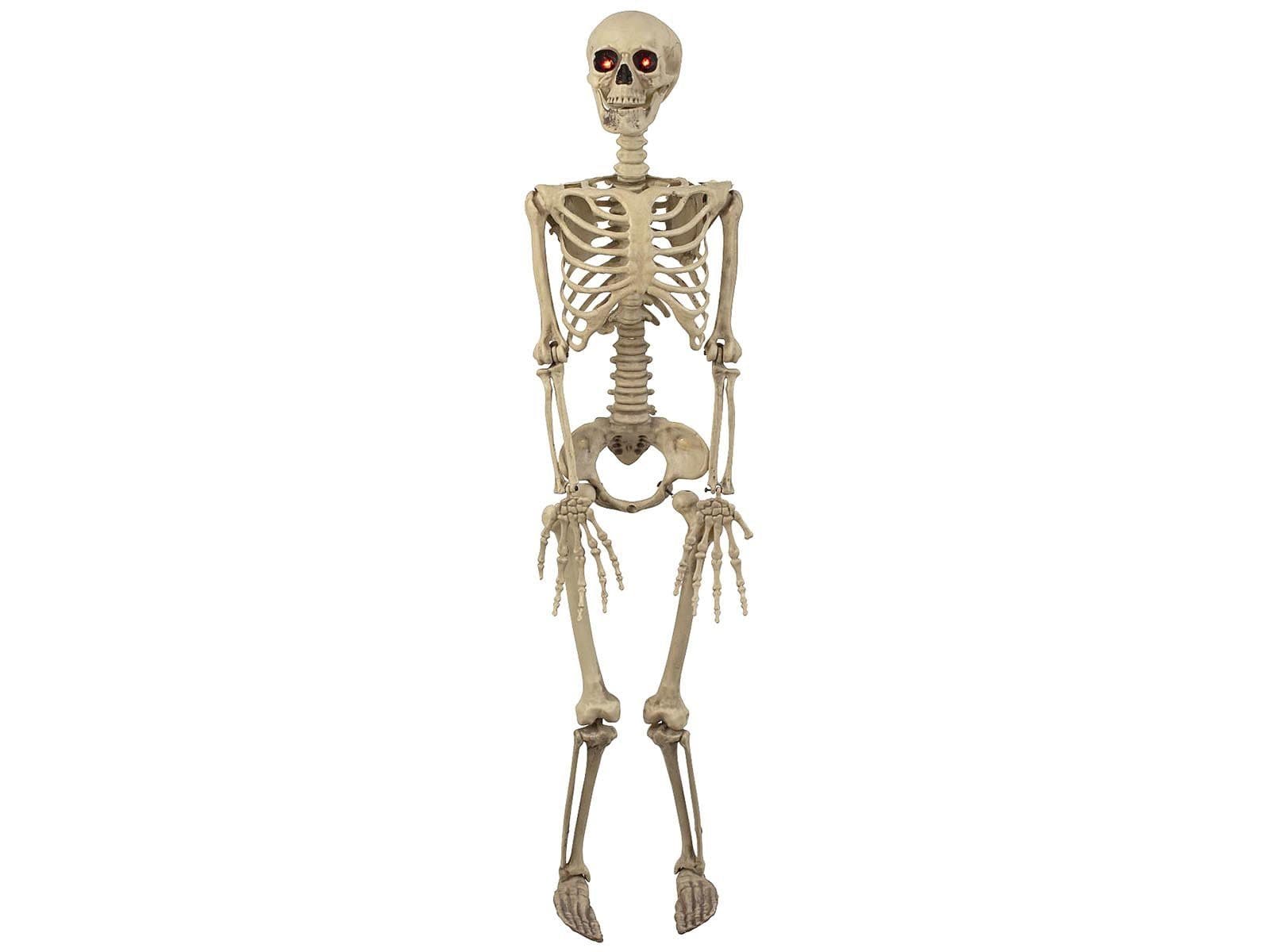 Mel-O-Design Halloween Deko-Skelett mit LED Augen 90 cm