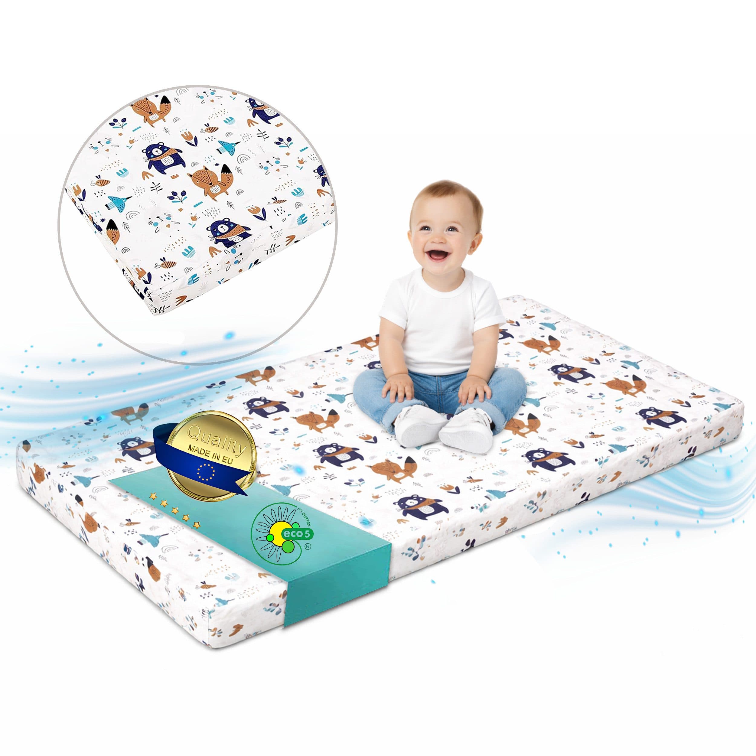 Kindermatratze Babymatratze 70x140 - Microfaser, waschbar, allergikergeeignet - Bild 2