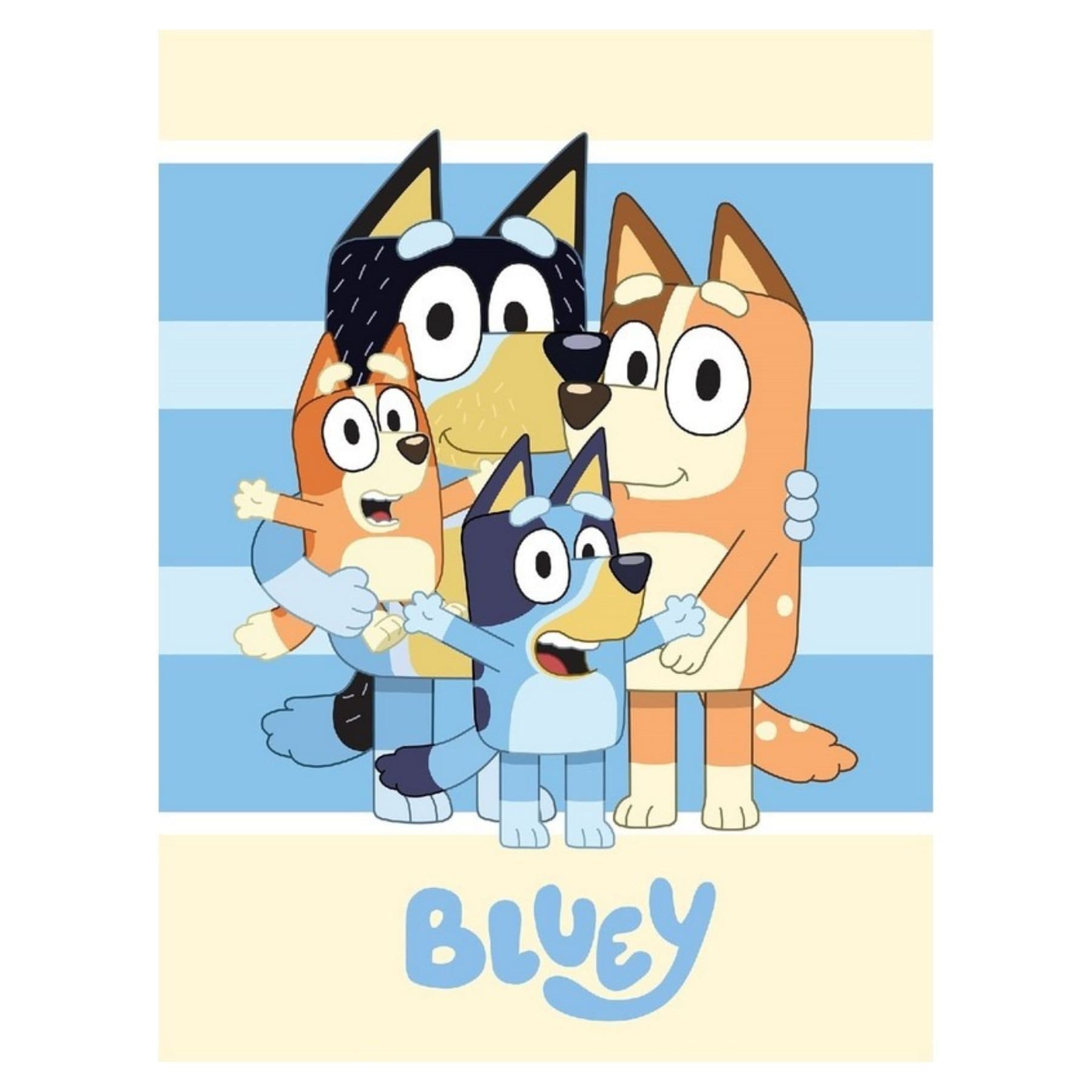 Bluey Fleecedecke 100x140 cm Kinder Blau Polyester Textiel Trade B.V.
