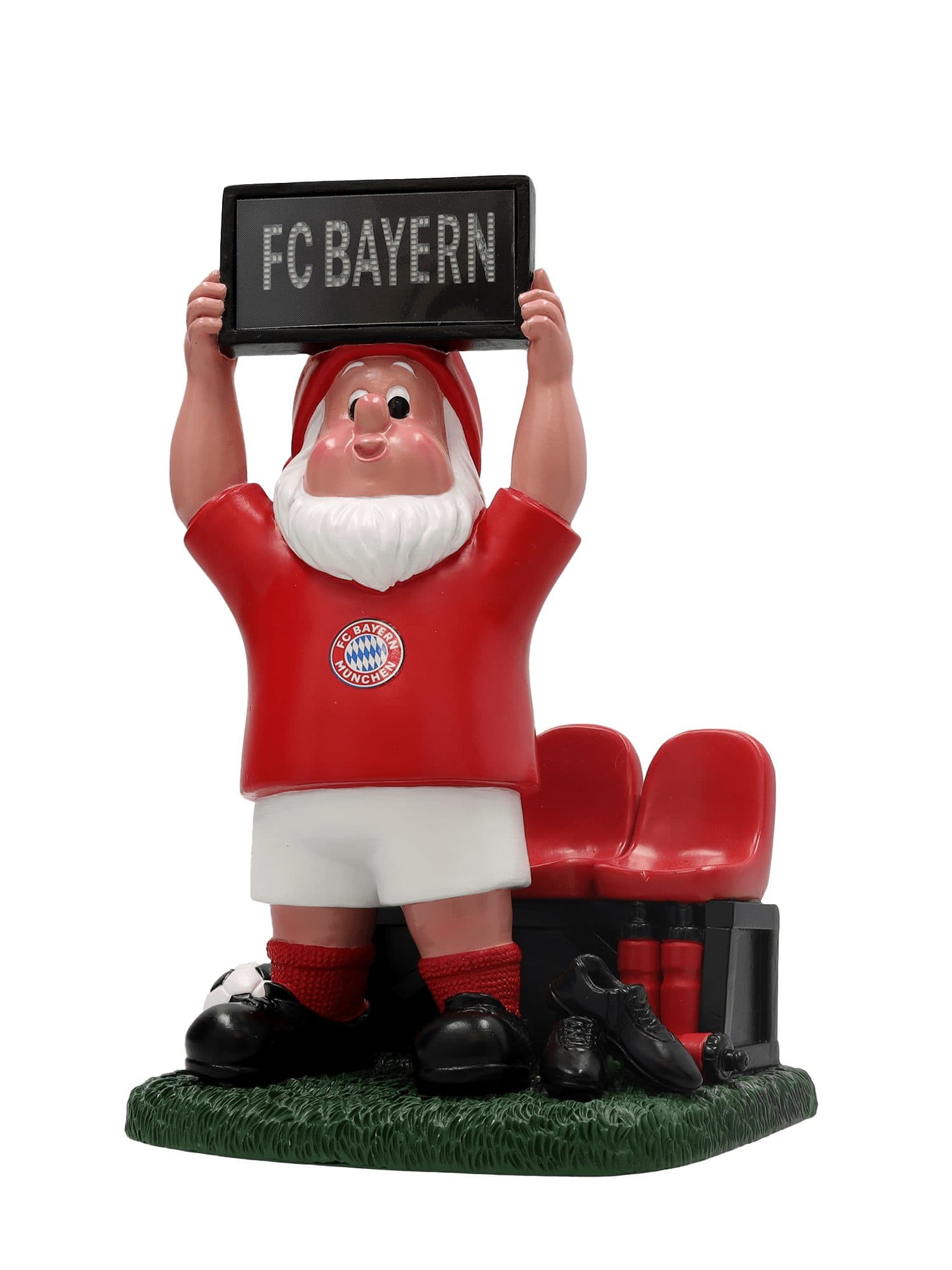 FC Bayern München Gartenzwerg mit Solar-Anzeigetafel Rot - Bild 2