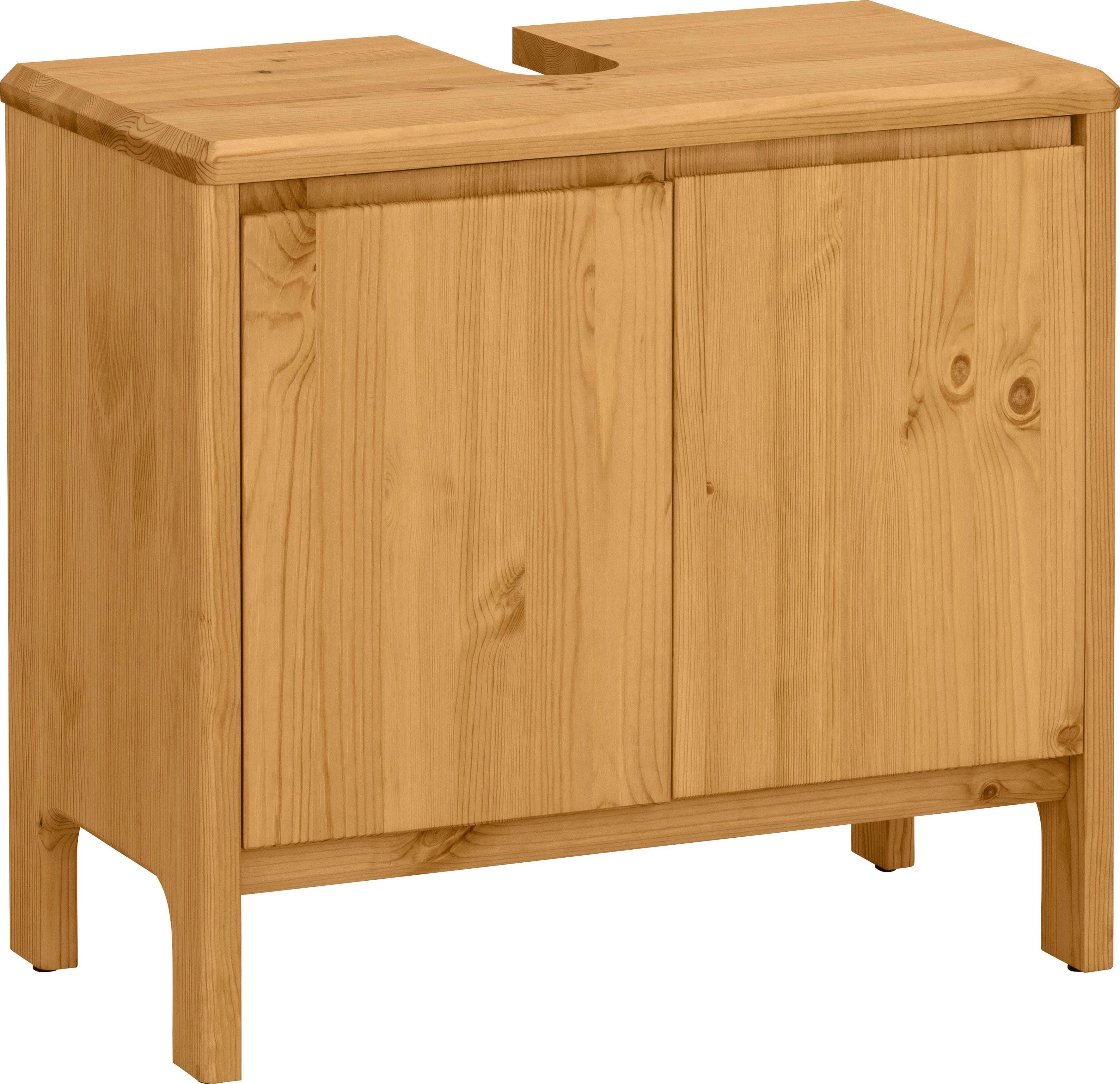 OTTO PRODUCTS Jorrick Waschbeckenunterschrank Massivholz Kiefer Beige - Bild 2