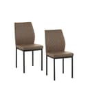 HTI-Living Esszimmerstuhl Tromi 2er Set Antikdunkelbraun Polyester Eisen Bild 2