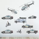 Sunnywall Wandtattoo Polizei Bunt Konturgeschnitten Bild 2
