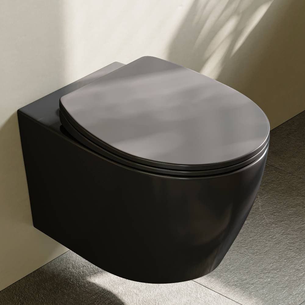 HOROW Hänge WC Komplettset Spülrandlos Toilette Nano Beschichtung - Bild 2