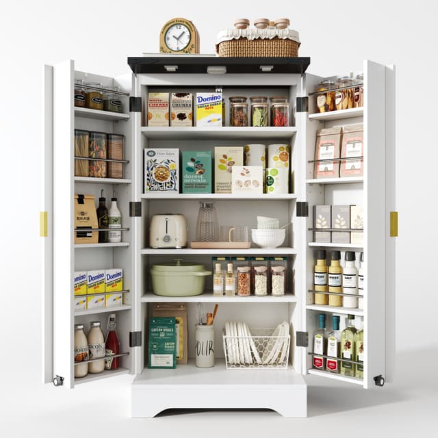 REDOM Sideboard Modernes Küchenschrank mit LED-Sensorlicht