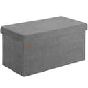 Casaria Sitzbank Cord Anthrazit Faltbar mit Stauraum Bild 2