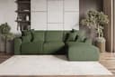 99rooms Ecksofa Gusto L-Form mit Schlaffunktion Cordstoff Khaki Bild 2