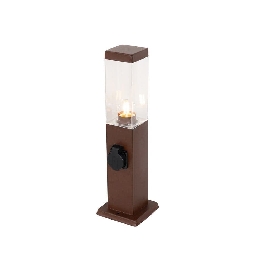 Qazqa Außen-Stehlampe Malios Rostbraun E27 Dimmbar - Bild 2